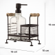 Glass Soap Dispenser with Metal Holder
